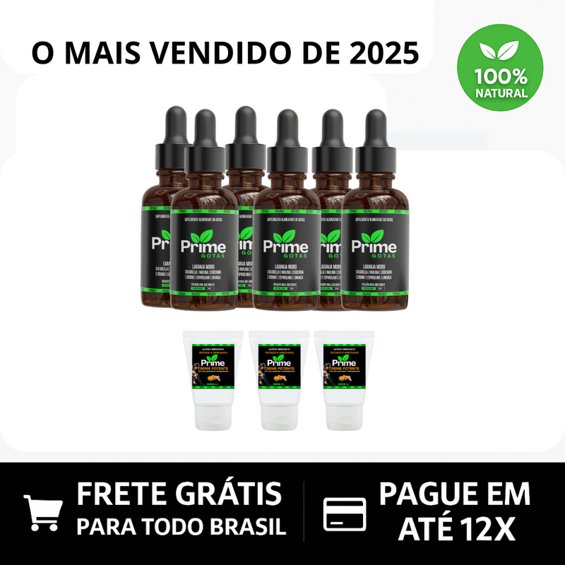 Prime Gotas + Prime GEL Alivio imediato das Dores