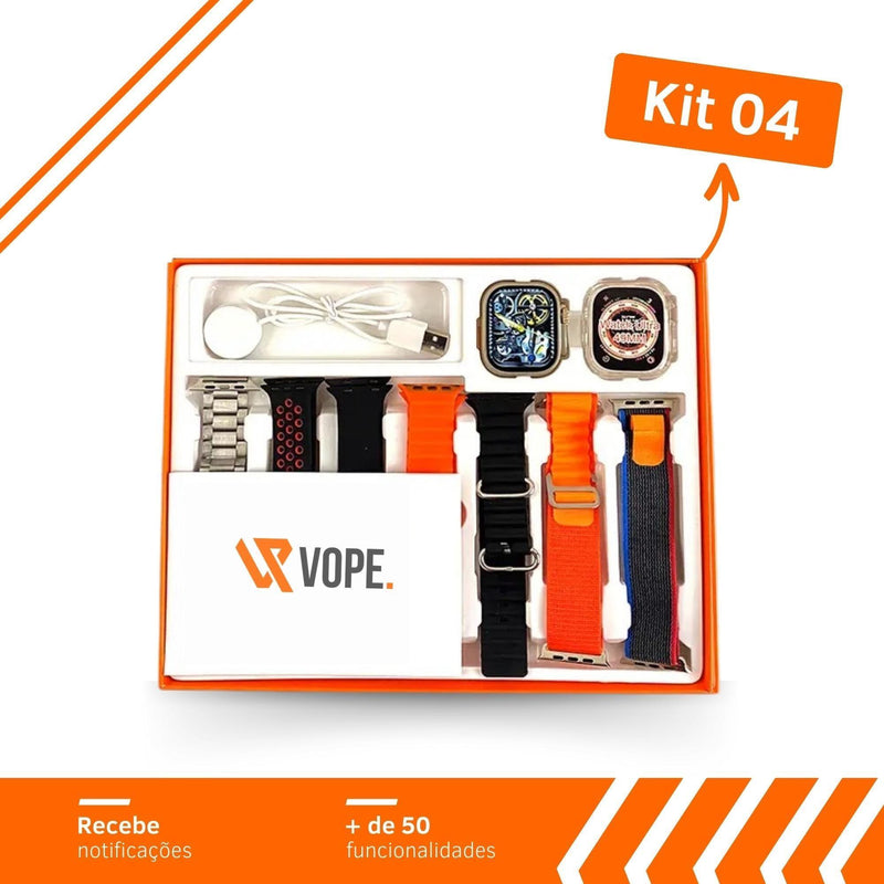 Compre 1 Leve 2 SmartWatch Serie 9 Pro + Estojo com 7 Pulseiras + Capa de Brinde