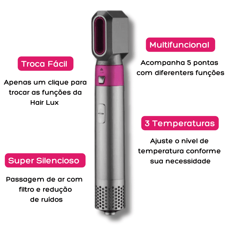 Secador Ultra Sônico Hair Lux - 5 em 1