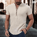 Camisa Manga Curta Linho Flamê