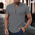 Camisa Manga Curta Linho Flamê