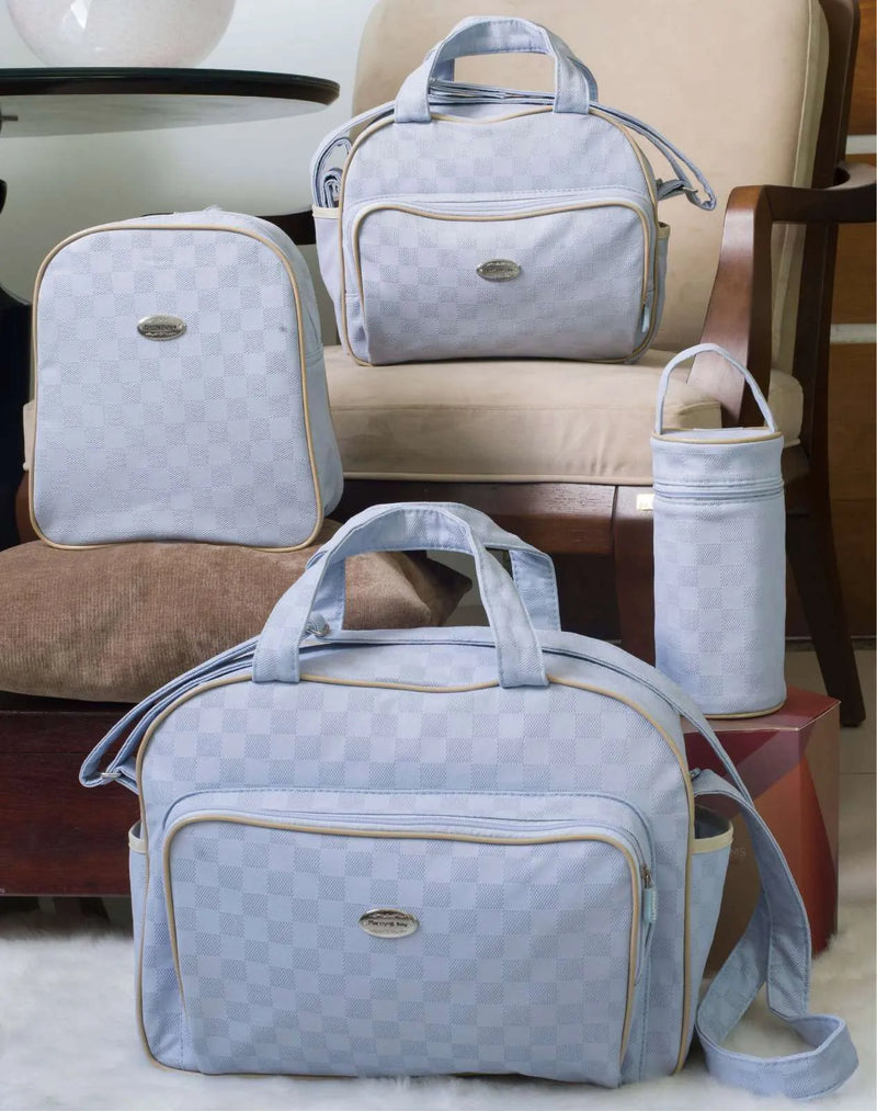 [ SOMENTE HOJE ] KIT DE BOLSAS MATERNIDADE 4 PEÇAS - COLEÇÃO CHESS