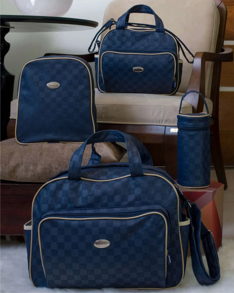 [ SOMENTE HOJE ] KIT DE BOLSAS MATERNIDADE 4 PEÇAS - COLEÇÃO CHESS