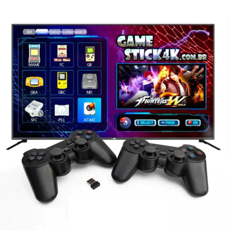 Video Game Stick Retrô Original 4k 10000 Jogos 64G - Emulador Arcade™